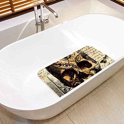 Alfombrillas de baño para bebés de calaveras retro, protector ecológico de 37,3 x 68,3 cm 6