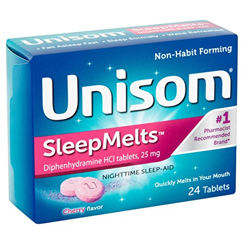 Unisom QuickMelts Nighttime Sleep-Aid Tablets, Cherry 24 ea