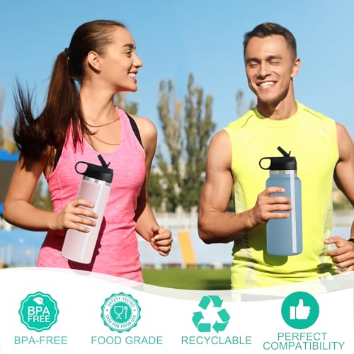 Image of LUCKINEE 6pcs Replacement Straws for Hydro Flask Wide Mouth 16-64oz