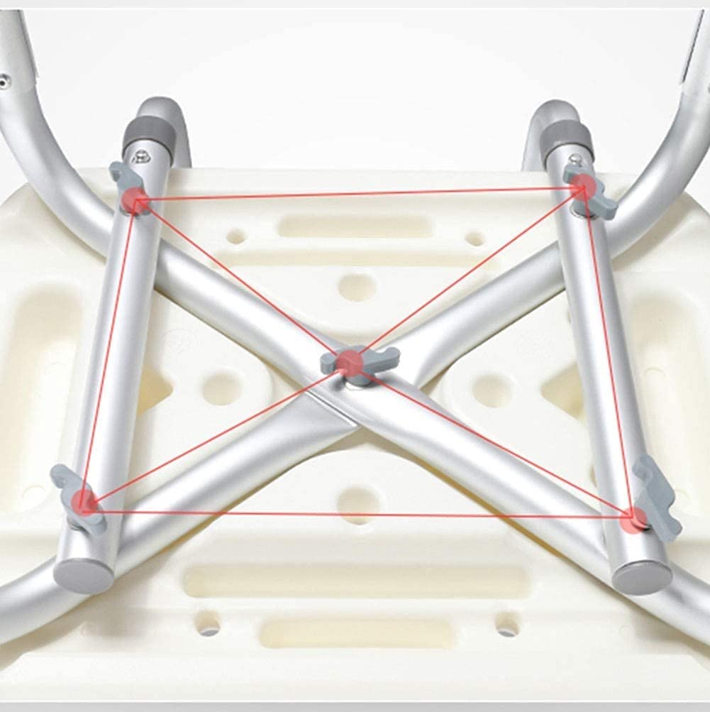 Silla De Ducha Asiento De Ducha Altura Ajustable Respaldo Antideslizante Reposabrazos Desmontables con Asiento Giratorio Asientos De Ducha para Adultos Discapacitados Soporta 150 Kg