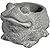 Classic Home and Garden Cement Buddies Indoor Outdoor Planter with Drainage Hole, Frog, Natural Gray, Small, 6in