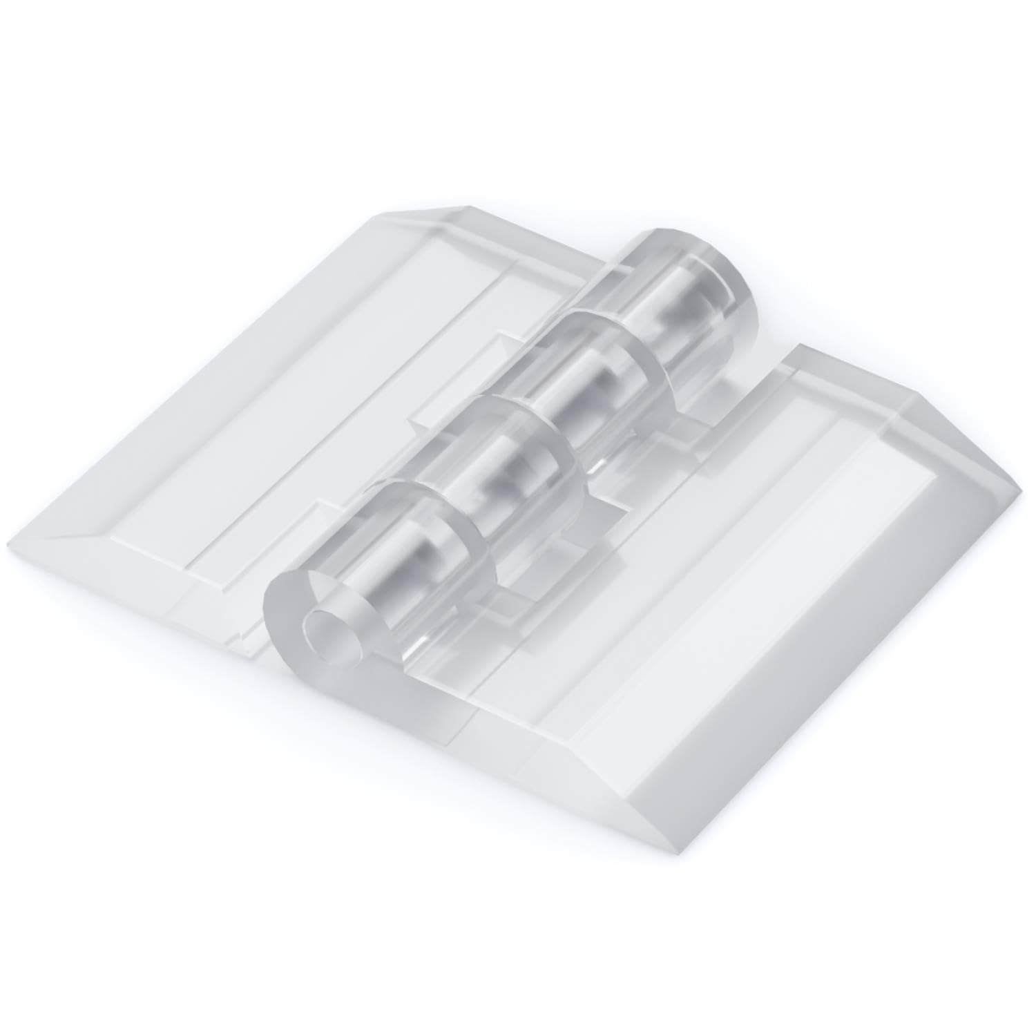 Caterpillar Red Clear Pack Of 5 Transparent Plastic Acrylic 25Mm Continuous Piano Hinge Hinges
