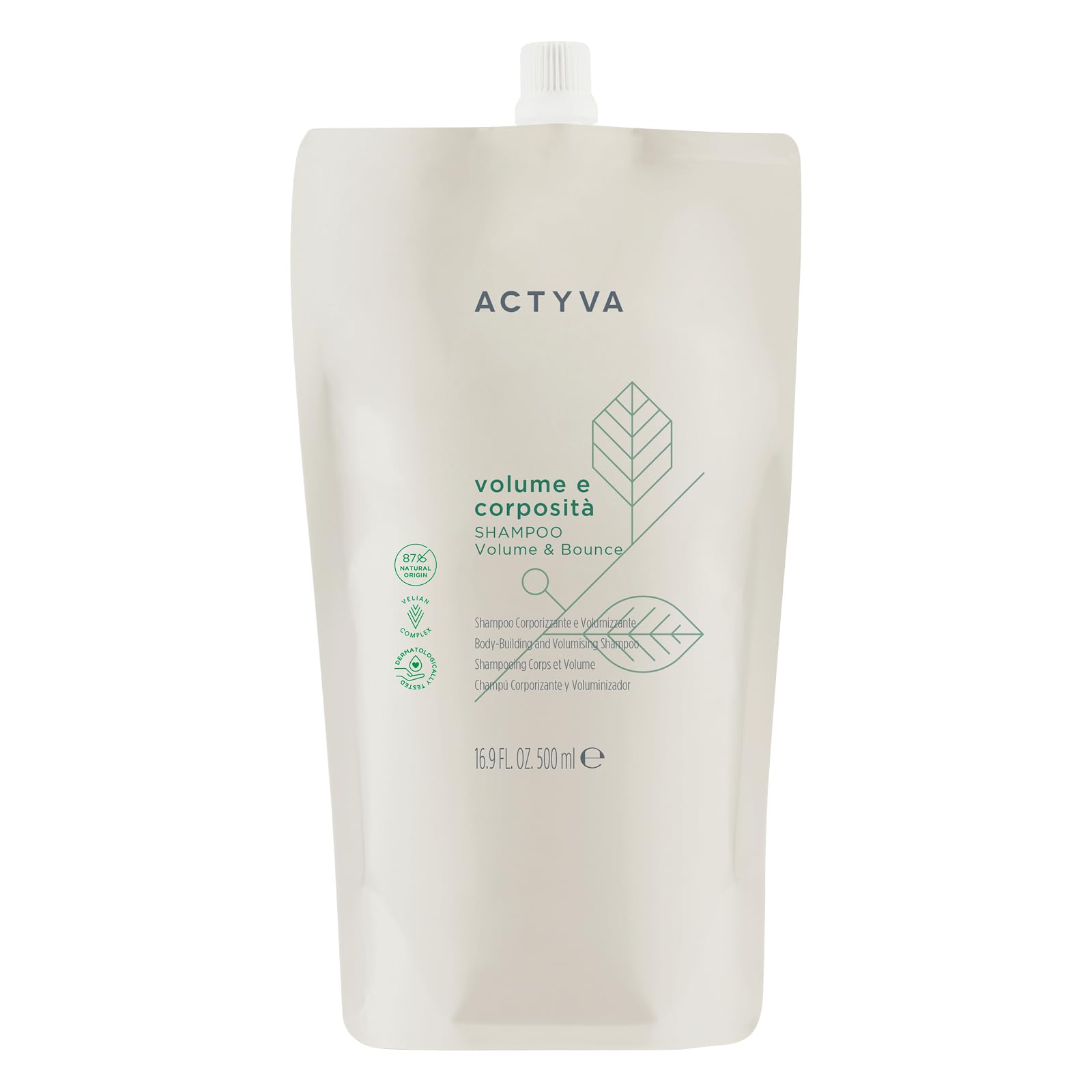 Kemon Damen Actyva Volume E Corposità Shampoo Für Mehr Haarvolumen Bei Feinem Haar 500 Ml