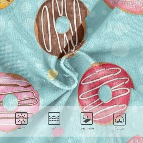 Colorful Delicous Donuts Blue Panties for Girl Girls Underwear Toddlers Cotton Fun Print Undies Kids Briefs 2t3