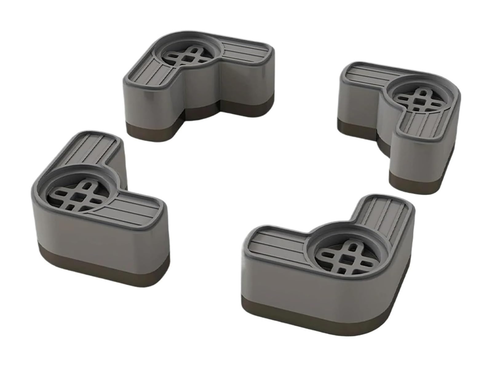 Rubber Feet Pads, Washing Machine Height-Increasing Pad Vibration Damper Non-Slip Noise Reduction Grey