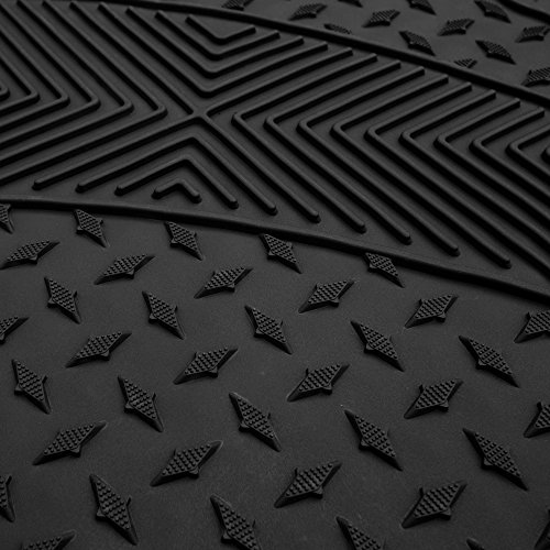 Automotive Floor Mats Solid Black Climaproof All Season Protection Universal Fit For Most Cars, Suvs, And Trucks (Full Set Semi-Custom Premium, 3Pc) Fh Group F11307Black #TOP4