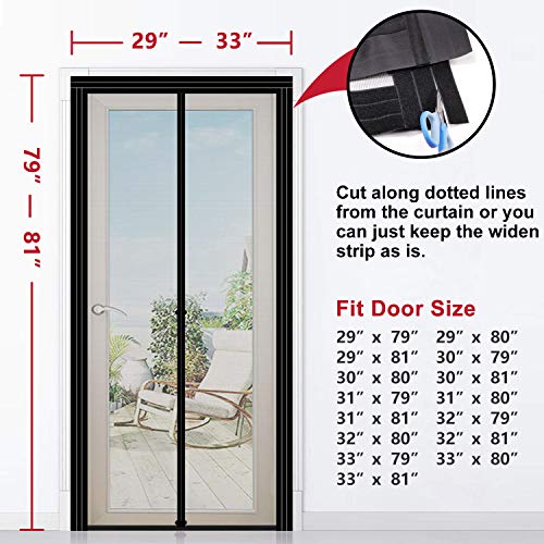 Yotache Adjustable Screen Door Fit Doors Size Width 29" 33
