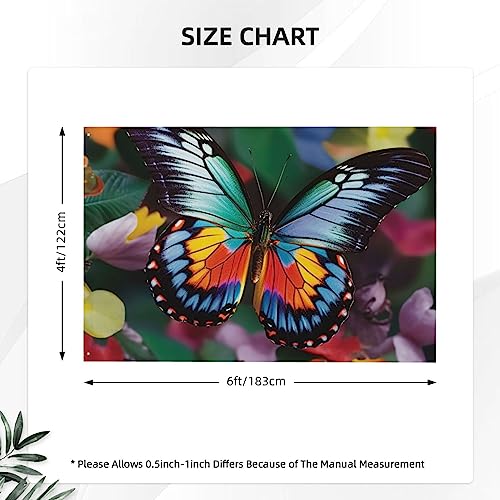 Drapeau papillon robuste 1,2 x 1,8 m de qualité supérieure double face - 3