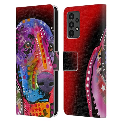 Étui portefeuille Galaxy A13 Dean Russo Basset en cuir Head Case Designs