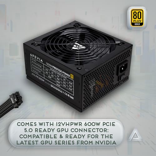 Fuente Apevia ATX-PR1300W 1300W 80+ Gold ATX 3.1 miniatura 5