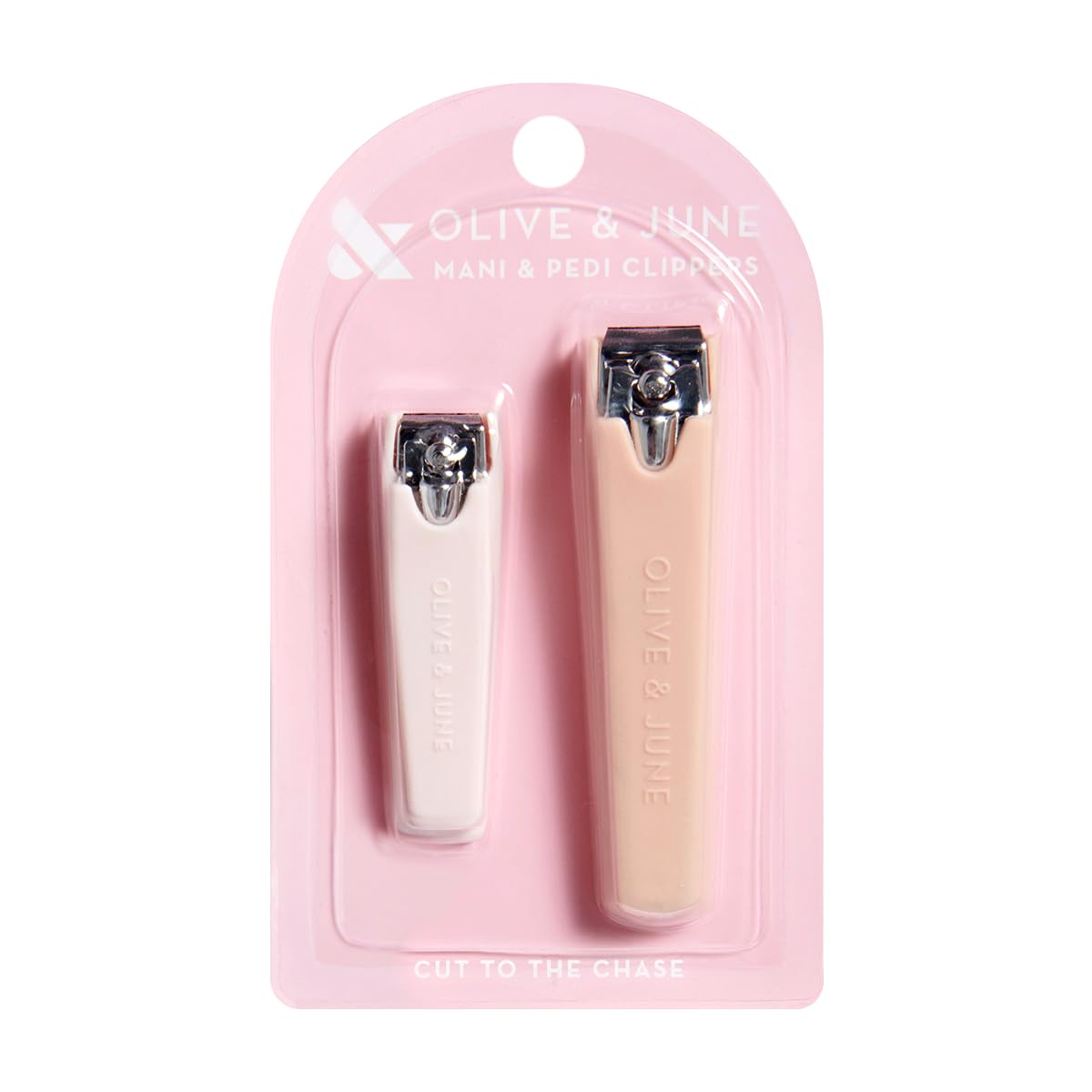 Olive June Nail Clipper Set Flat-Edge Clippers for Manis Pedis Small Clipper for Fingernails Large Clipper for Toenails