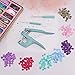 CENOZ 300 Sets T5 Plastic Plastic and Metal Snap Buttons with Snaps...
