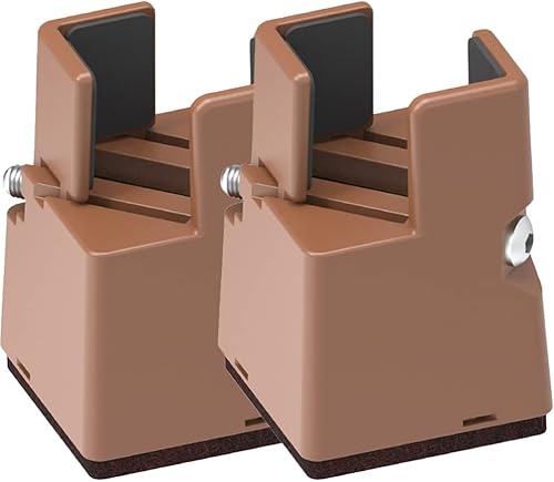 4 elevadores de silla ajustables con abrazadera de tornillo resistentes para sofá, mesas, muebles de cama, elevadores de silla, patas de armario,