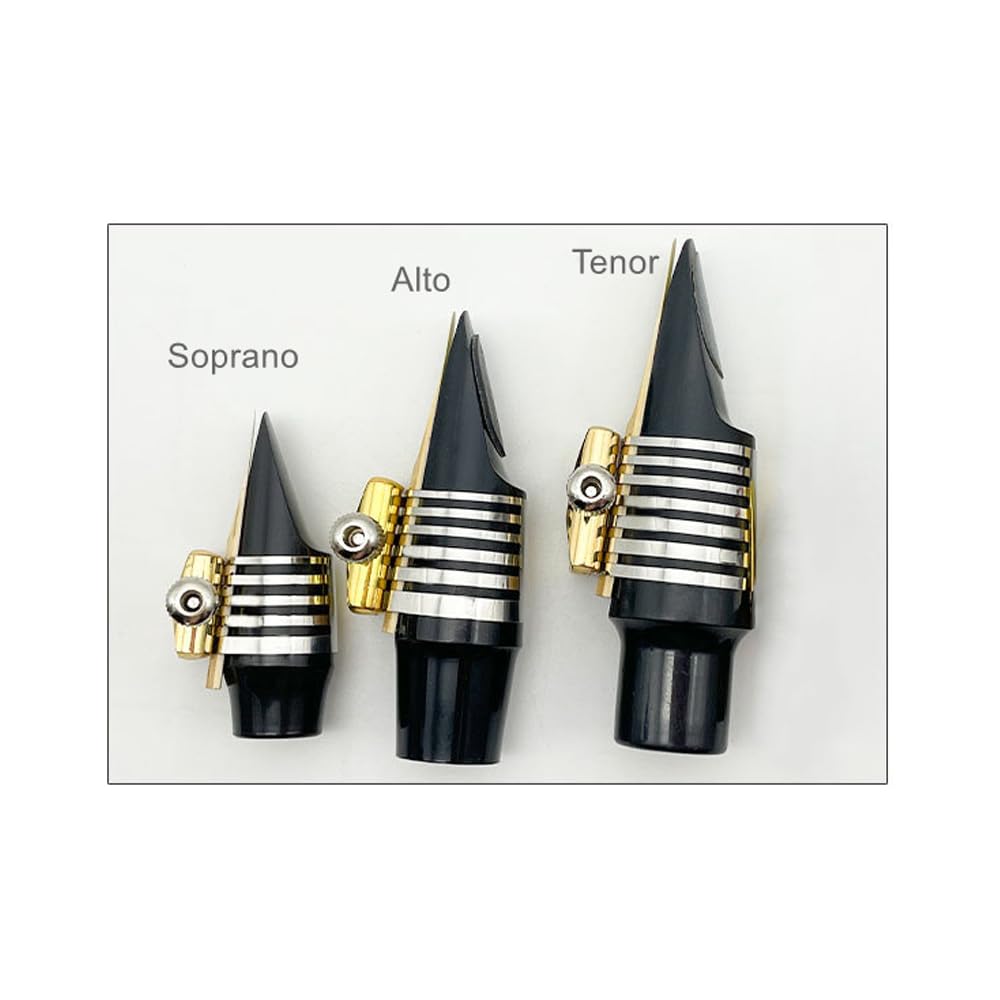 Ligadura de boquilla para saxofón alto, ligadura para profesionales principiantes, acero inoxidable, saxofón alto