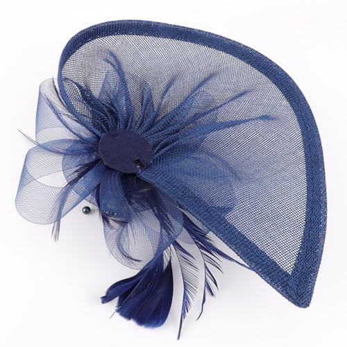 Image of DRESHOW Women Fascinator Hats Tea Party Hat Vintage Pillbox Hat Headband for Cocktail