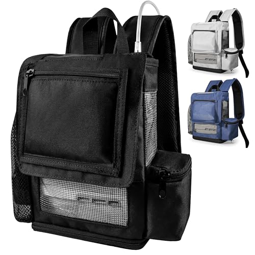 O2TOTES USA Lightweight Backpack for Inogen One G5 & Rove 6 - Mesh-Backed, Adjustable Straps, Zippered Bottom & Accessory Storage - Fits Inogen Accessories