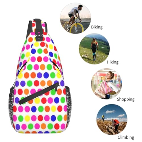 Mochila Bandolera Polka Dot para Senderismo y Viaje miniatura 6