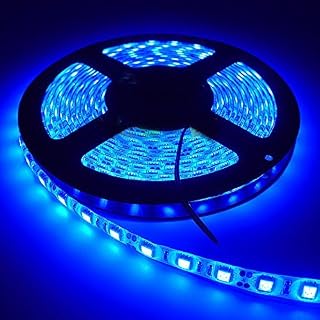 iNextStation Blue LED Strip Light, SMD 5050 300 LEDs DC12V Flexible Non-Waterproof LED Tape Light/ LED Strip Light 5m for BedroomBlue | No Power Supply