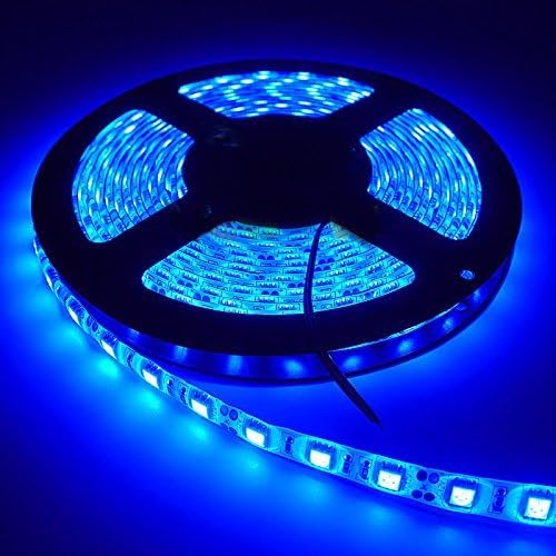 iNextStation Blue LED Strip Light, SMD 5050 300 LEDs DC12V Flexible Non-Waterproof LED Tape Light/ LED Strip Light 5m for BedroomBlue | No Power Supply