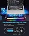 KeiBn Upgarde Laptop Cooling Pad, RGB Lights Laptop Cooler 6 Fans for 15.6-17.3 Inch Laptops, 7 Height Stands, 10 Modes Light, 2 USB Ports, Desk or Lap Use (A8,Blue)