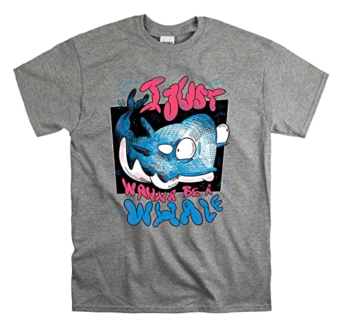 T-shirt Ocean Creatures unisexe gris en taille L coupe droite respirante