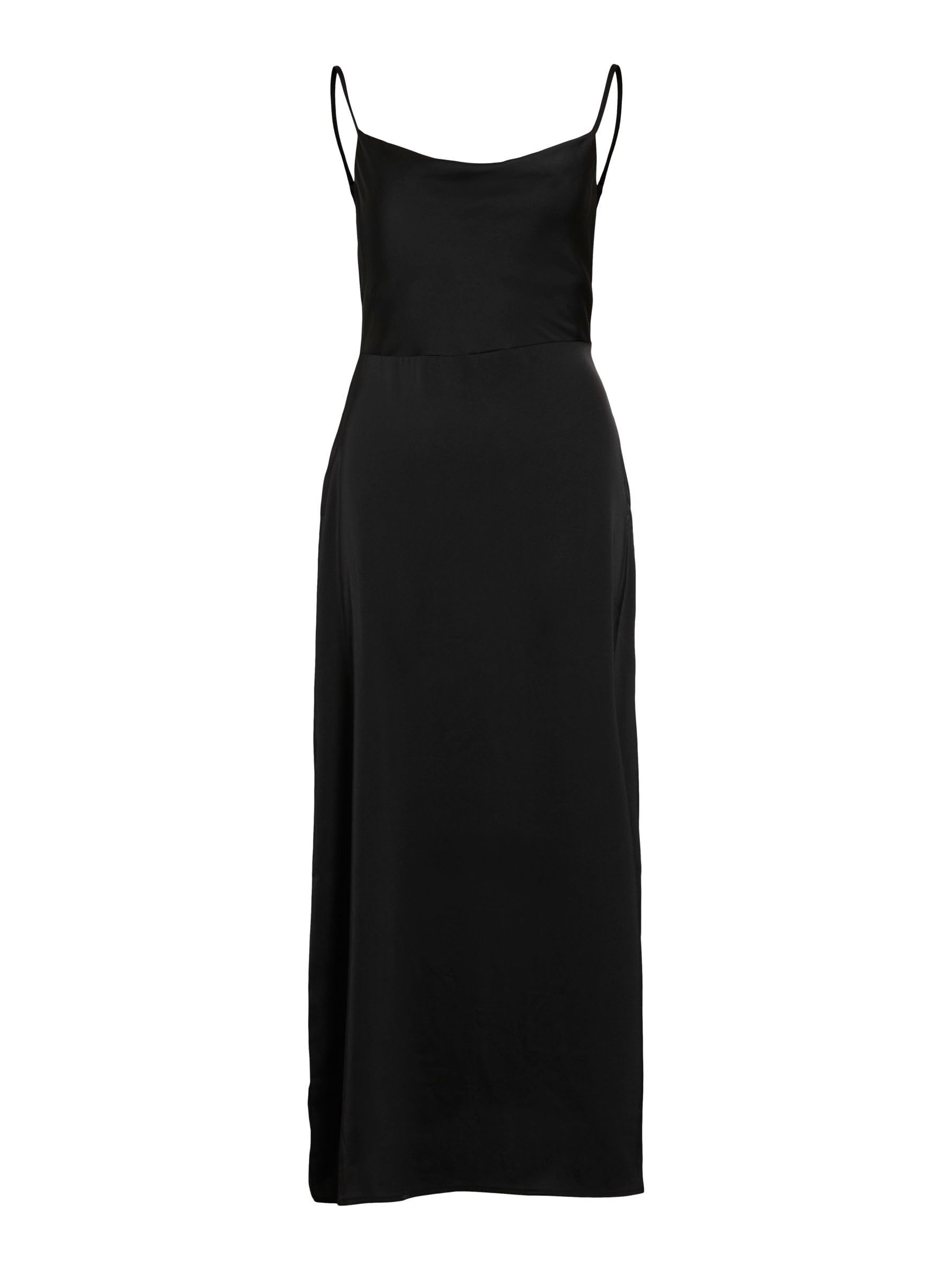 Vila Women's Viravenna Strap Ankle Dress Noos Dress, Black, 8