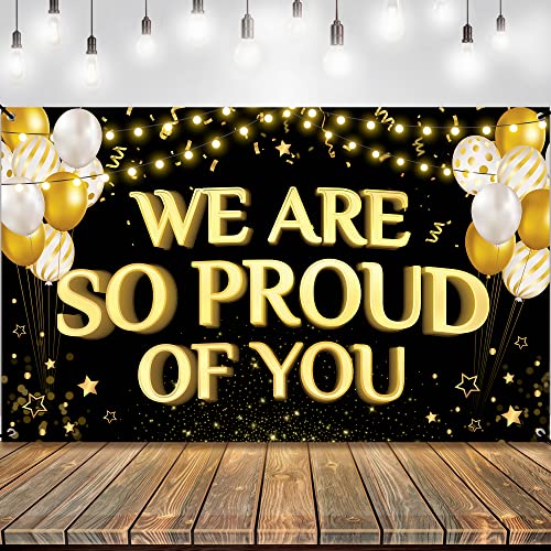 Image of KatchOn, We Are So Proud of You Banner - XtraLarge 72x44 Inch | Graduation Backdrop, Graduation Decorations 2026 | Congratulations Banner, Congratulations Decorations | Grad Party Decorations 2026