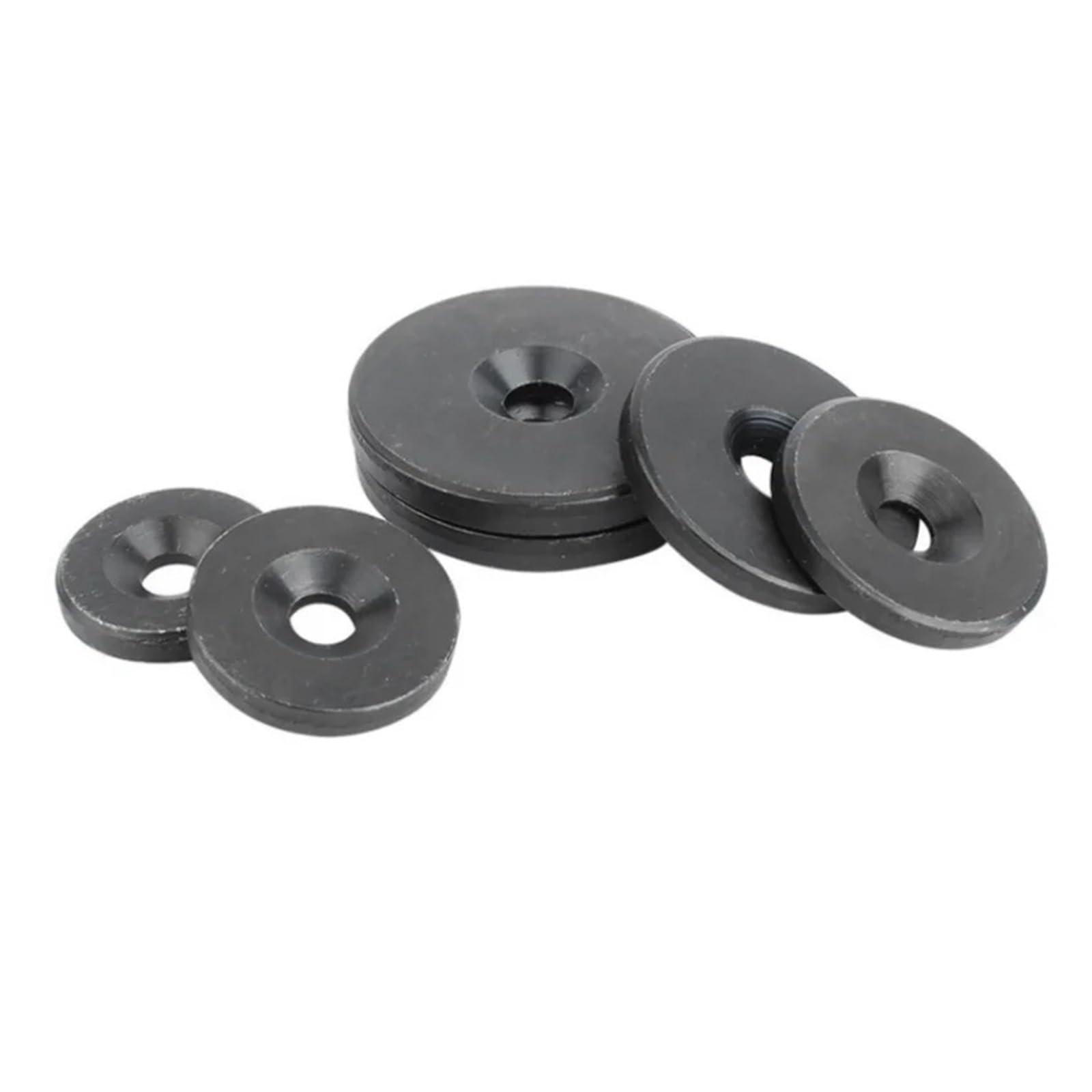 Edelstahl Beilagscheiben M20 ~ M110 Wellenende-Sicherungsringe aus schwarzem Kohlenstoffstahl, Befestigungs-Haltering, verdickte flache Unterlegscheibendichtung(GB891 Countersunk,M50-5pcs)