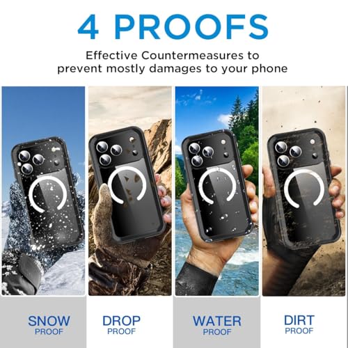 Coque iPhone 17 Pro noire en silicone rigide magnétique de qualité