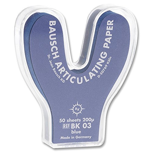 Bausch Articulating Papers BK03 Articulating Paper Horseshoe StripsBlue 50/pk