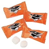 Graduation Buttermints, Graduation Party Candy, Candy Buffet, 108 Pieces, Individually Wrapped Pieces (Orange)