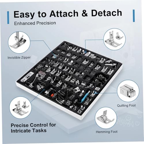 Kit multifuncional 32 piezas pies para máquina de coser miniatura 5