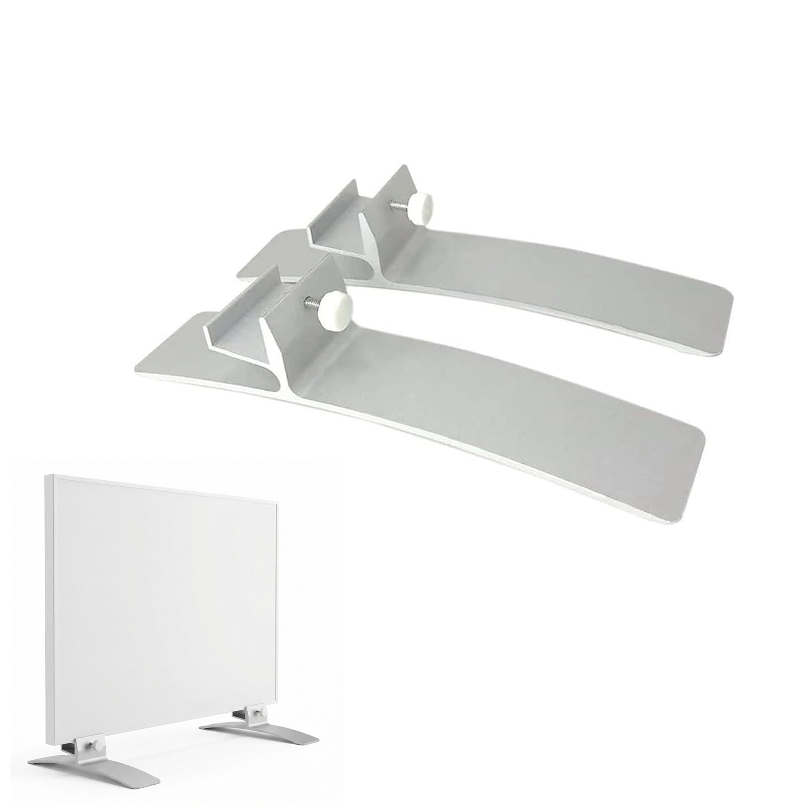 Standfüße für Infrarot-Heizung, Aluminiumlegierung, verstellbare Infrarot-Heizungsheizung, Halterungs-Kit für Infrarot-Heizungen (Silber)