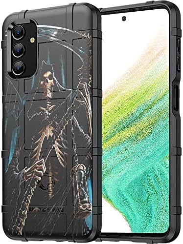 Labelle Death Grim Reaper #S Phone Case for Samsung Galaxy A54 5G, Thick Rugged Shockproof Protective Tactical TPU Silicone Skin Cover Case
