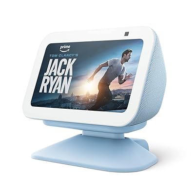 Echo Show 5 (3rd Gen) with Adjustable Stand with USB-C Charging Port | Cloud Blue