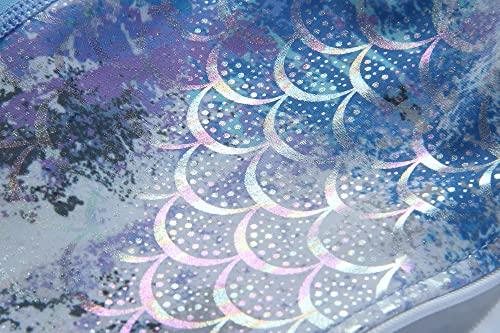 Image of Vivobiniya Teens Girls Fish Scales One Piece Swimsuits Long Sleeve Mermaid Swimsuit