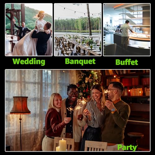 Chafing Dishes for Buffet 5 Pack, 9 QT Full Pan Stainless Steel Chafing Dish Buffet Set Sturdy and High Grade Chafers and Buffet Warmers Sets for Any Party with Complete Set