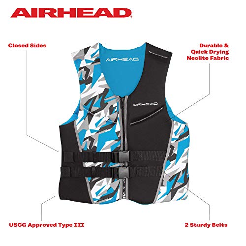 Airhead Men's Us Coast Guard Approved Camo Cool Kwik-Dry Neolite Flex Life Jacket #TOP1