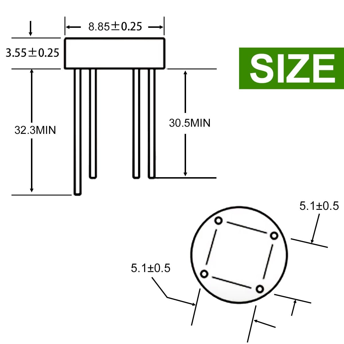 10 pezzi Diodo raddrizzatore a ponte 2W10 2A 1000V WOB Monofase Onda intera 2 ampere 1000 volt Diodi al silicio elettronici elpohl®