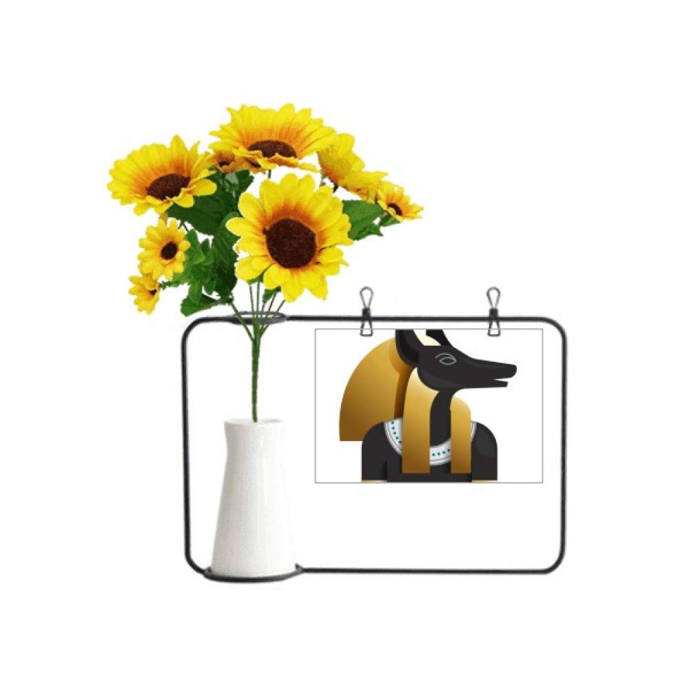 Carte de bénédiction Anubis tournesol artificiel pour cadeau de beauté