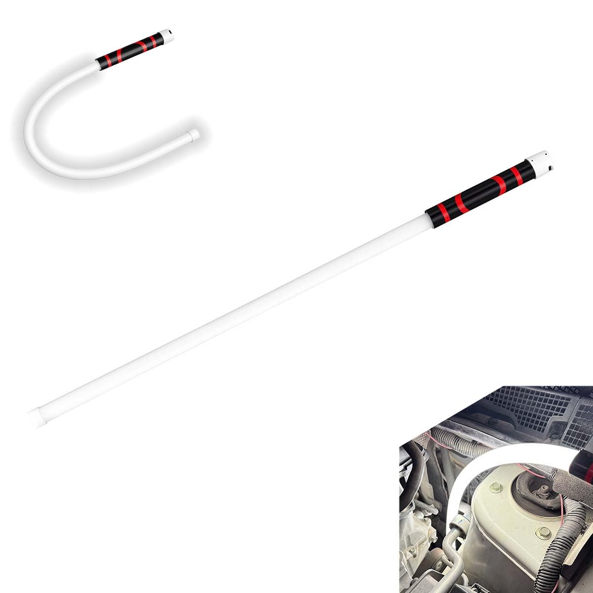 Generico Torcia A Led Flessibile E Portatile,Asta Luminosa A Led Da 27" Ricaricabile,Ad Alta Luminosità E Con 3 Modalità Di Illuminazione,Riparazioni Auto,Ispezioni,Lavori Idraulici E Spazi Ristretti