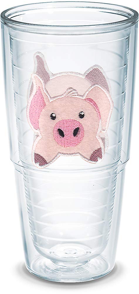 Tervis Maiale Anteriore e Posteriore Bicchiere Isolato a Doppia Parete Made in USA, Plastica, Transparent