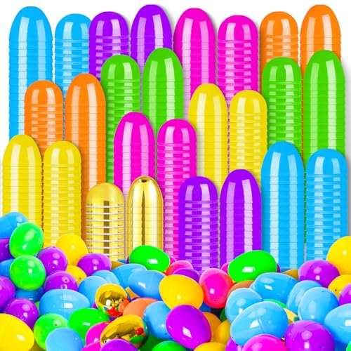 MGparty 100 Pcs Easter Eggs 2.36" Bright Plastic Fillable Easter ...