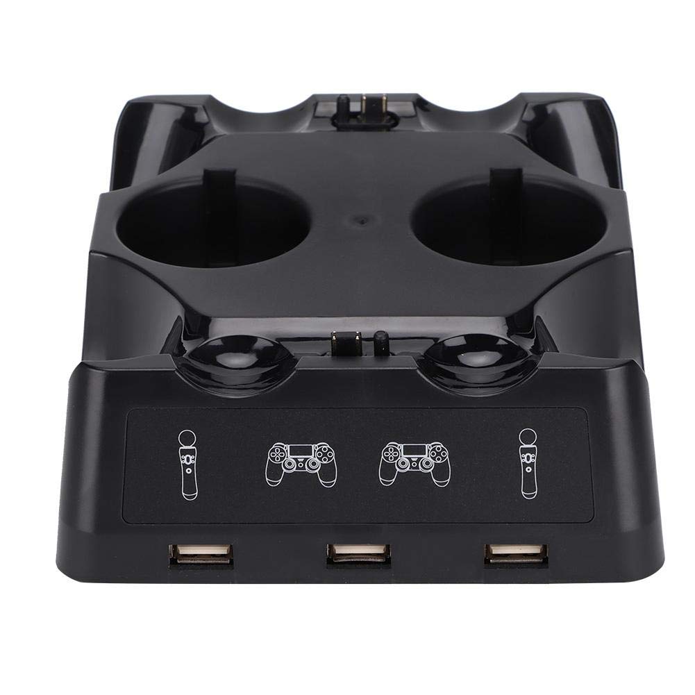 Ladestation, Multifunktionsladegerät für/Move/VR Controller Vier Ladestationen mit rutschfesten Pads, ergonomisches Design