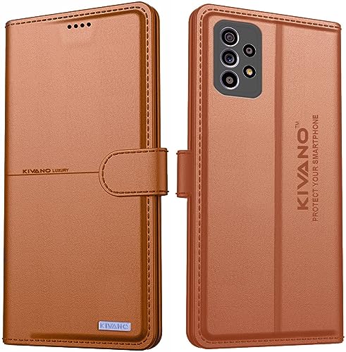 Image of Compatible with Samsung Galaxy A52 / Samsung Galaxy A52s 5G Flip Cover | Leather Finish | Inside Pockets & Inbuilt Stand | Shockproof Wallet Style Magnetic Closure Back Cover Case