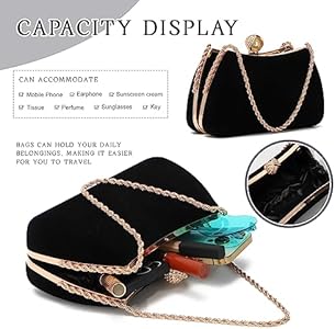 EVEOUT Dames Kralen Clutch Handtassen Elegante Bruidstas