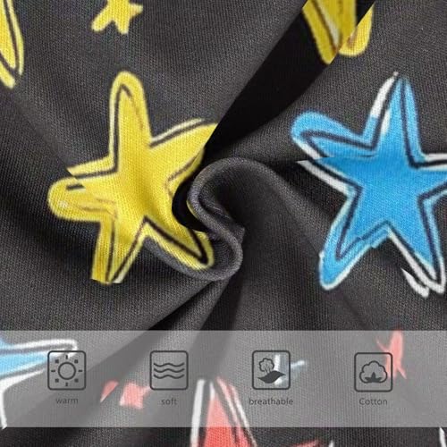 Girls' Soft Triangle Panties Briefs Underwear for Girls Colorful Star Pattern in Sizes 2T,3T, 4T, 5T, 6Y and 8Y3