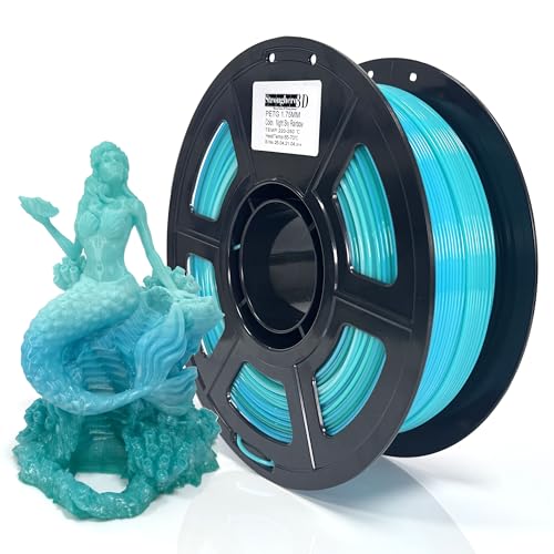 Image of PETG 3D Printer Filament 1.75 mm, Snow Blue,Turquoise,Accuracy + /- 0.05 mm,net Weight 1 kg for Ender3 Cr10