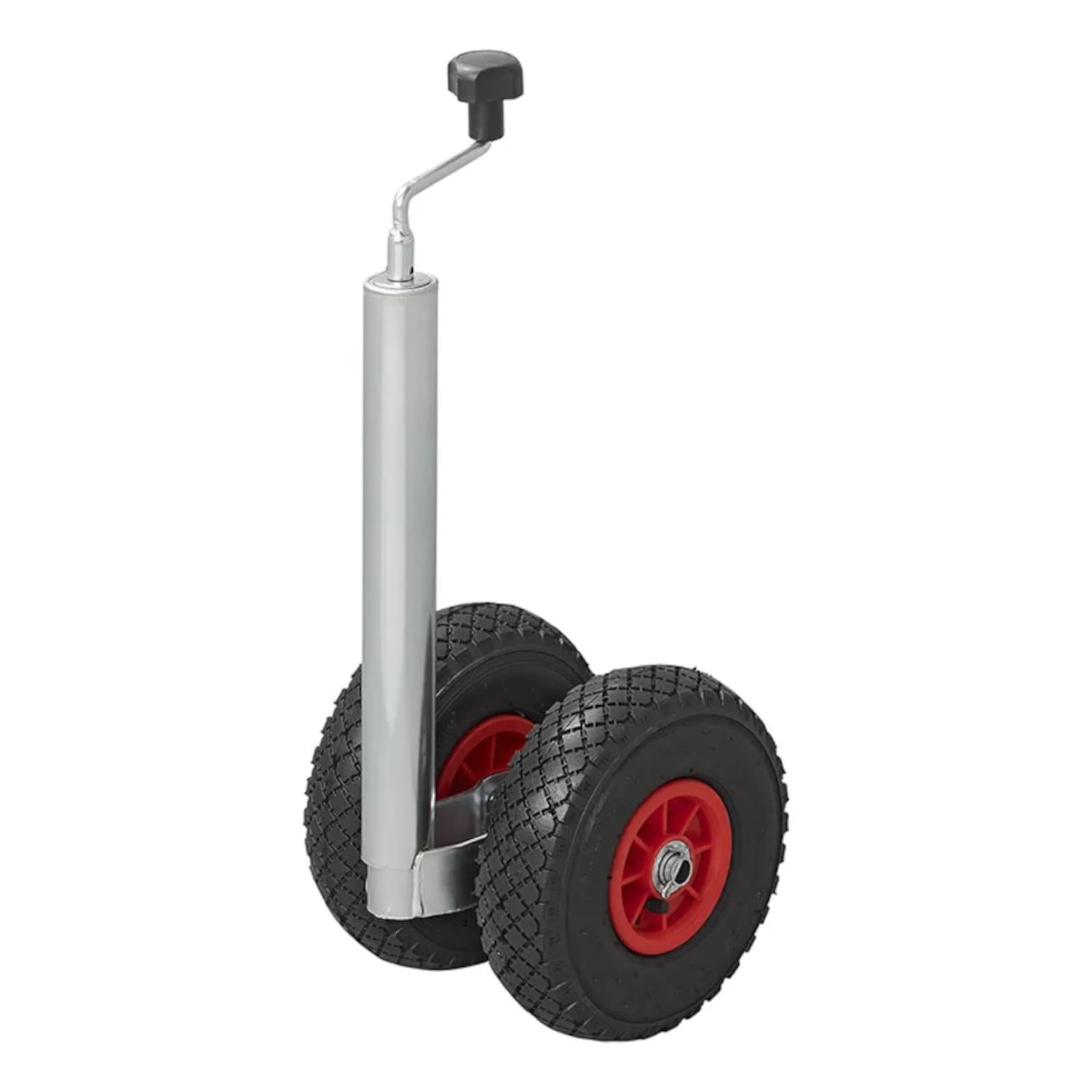 Preiswert & Gut Anhänger Zubehör Set – Stützrad Anhänger 260x85 mm Luft-Reifen Kunststoff-Felge bis 300kg Traglast – stützrad Halterung Ø 48 mm Stahl verzinkt Klemmschelle für Anhänger