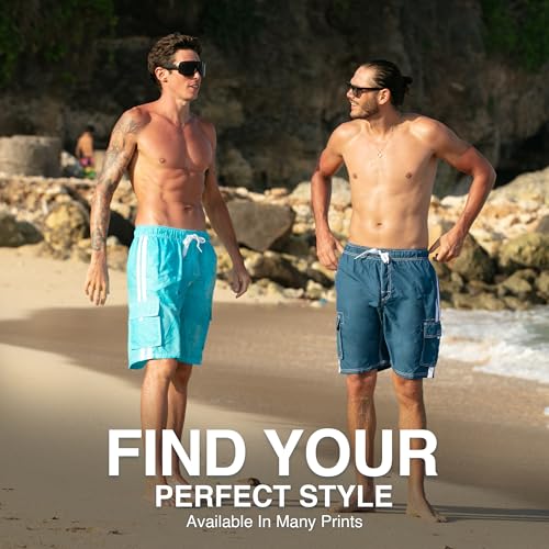 Image of Kanu Surf Men's Big Viper Extended Size Stripe Swim Trunk